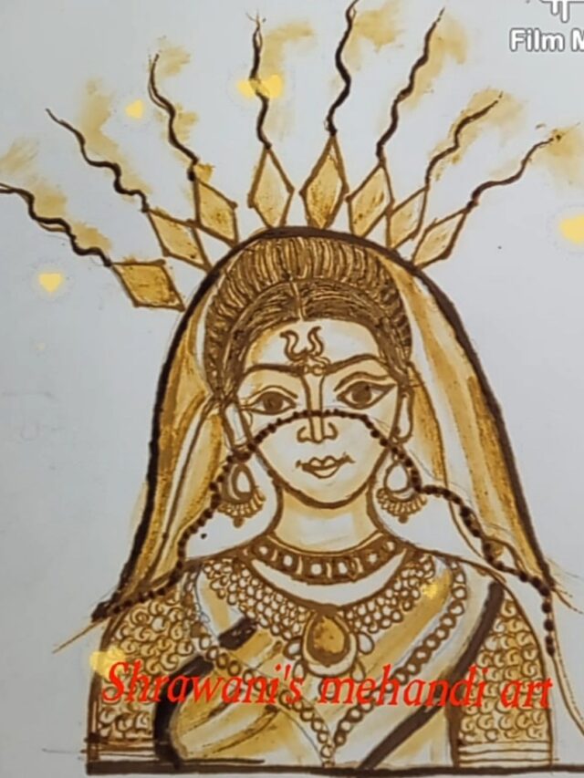 Nav durga In Mehndi Form 2024: