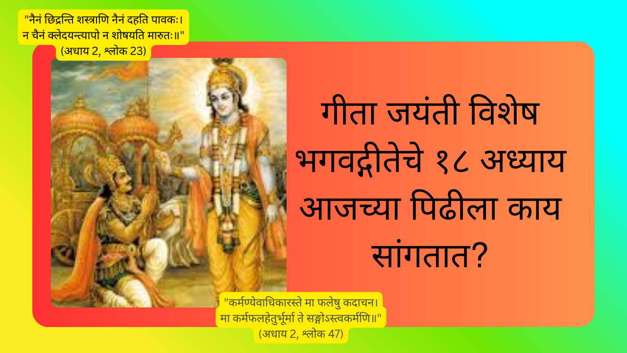 Bhagavad Gita 18 chapters summary in Marathi:गीता जयंती विशेष: भगवद्गीतेचे १८ अध्याय आजच्या पिढीला काय सांगतात?