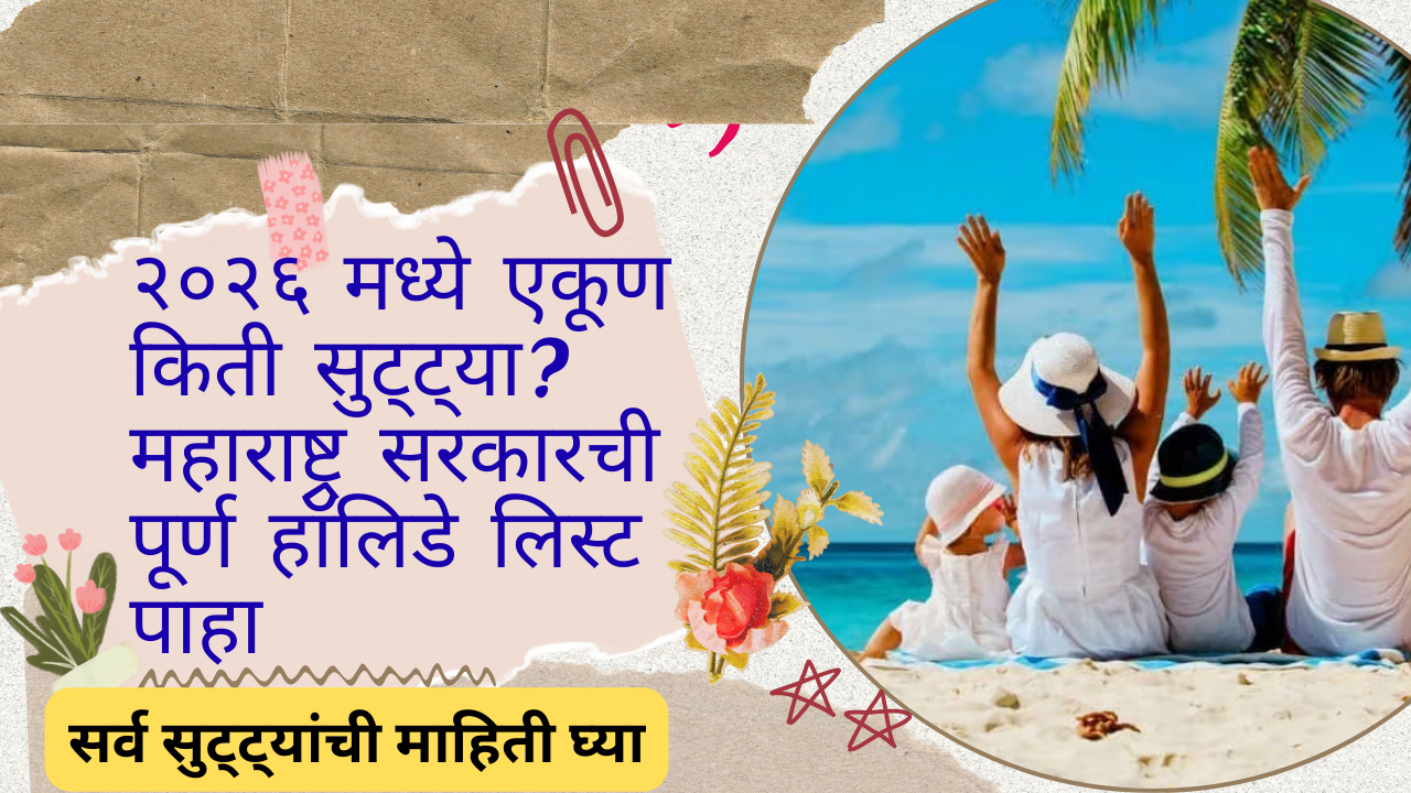 Holiday List 2026 Marathi:२०२६ मध्ये एकूण किती सुट्ट्या? महाराष्ट्र सरकारची पूर्ण हॉलिडे लिस्ट पाहा