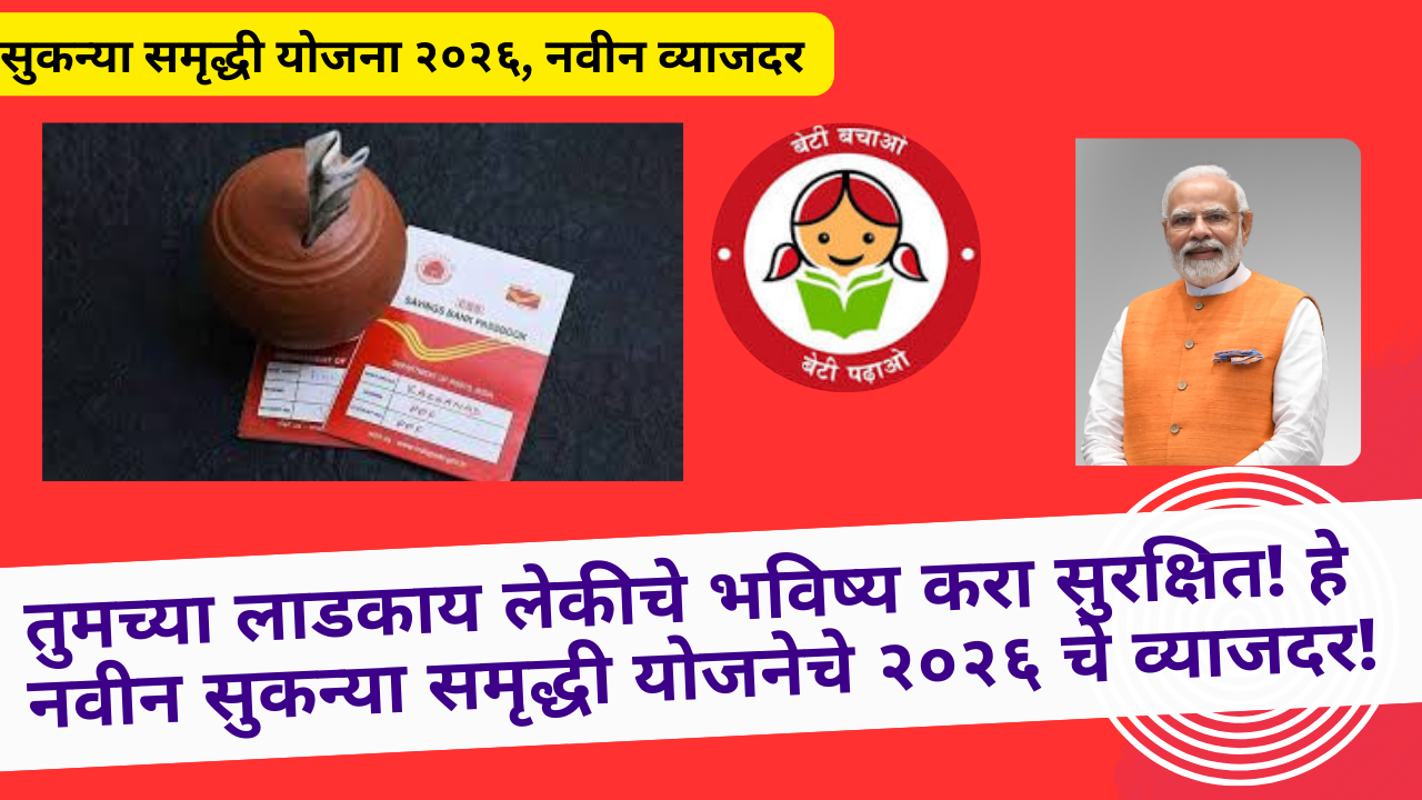 SSY New Interest Rate 2026: तुमच्या लाडकाय लेकीचे भविष्य करा सुरक्षित! हे नवीन सुकन्या समृद्धी योजनेचे २०२६ चे व्याजदर!